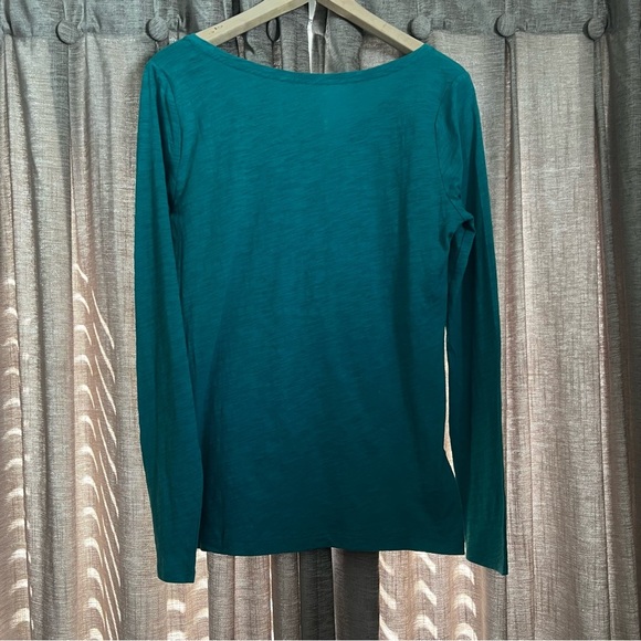 NWT LOFT Teal Long Sleeve Women's Top Size Medium - Picture 9 of 11